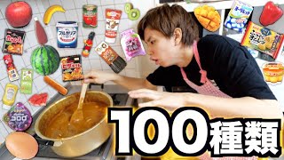 カレーに100種類の食べ物を隠し味にブチ込んで食ってみた [upl. by Ikim]