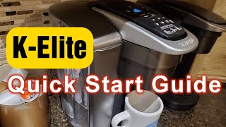 Keurig KElite Coffee Maker Setup Instructions [upl. by Castorina]