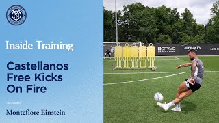 TATY CASTELLANOS FREE KICKS ON FIRE  INSIDE TRAINING [upl. by Yenot]