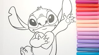 Stitch Lilo Coloring Page Coloring Pages for Kidsstitch [upl. by Accebar742]