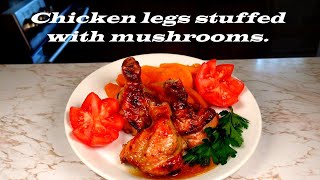 EPIC Stuffed Chicken Legs MUST Try I Chicken and Mushrooms [upl. by Mal]