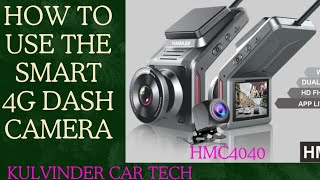 How to use Smart 4G Dash cam AHD front and rear camera recording or Live Tracking and view [upl. by Skoorb]