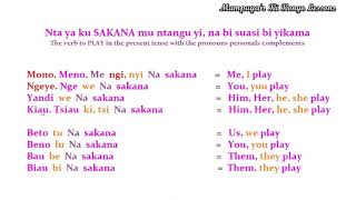 Ki kongo  The verb to play in the present tense with the personals pronouns complements  Part 1 [upl. by Meingolda]