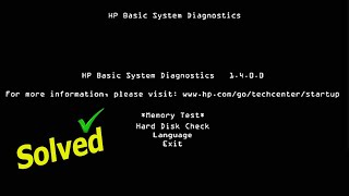 How to fix Hp basic System diagnostics  Whats Wrong With My HP Solved [upl. by Dirfliw]