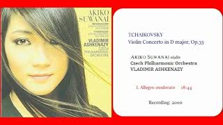 Tchaikovsky Violin Concerto in D major Op35Akiko SuwanaiCzech Philharmonic OrchestraAshkenazy [upl. by Quiteria]