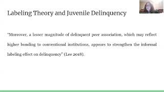 Labeling Theory and Juvenile Delinquency [upl. by Follmer46]