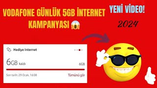 VODAFONE GÜNLÜK 5GB İNTERNET KAMPANYASI 2024 KANITLI MUTLAKA İZLE [upl. by Secnarf]