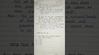 The Lake Isle Of Innisfree Class 9 English 🐝 POEM 4 QuestionAnswer [upl. by Nodlehs879]