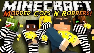 Minecraft MiniGame  MODDED COPS N ROBBERS LUCKY BLOCK [upl. by Enitsirc]