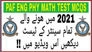 paf  Aero trade  Airmen  English test  Physic test  Math Test preperation  Initial Test 2021 [upl. by Hal455]