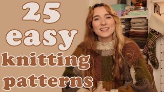 25 easy amp beginner knitting patterns  10 FREE 🧶 [upl. by Bren442]