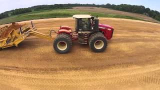 Versatile 550 Scraper tractor captured with a drone [upl. by Nhtanhoj]