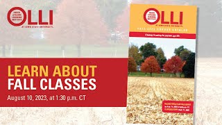 Learn about Fall 2023 OLLI Classes [upl. by Ordnael497]