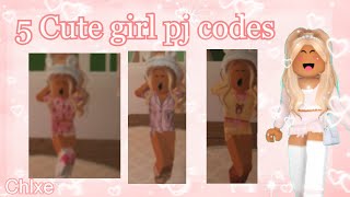 5 CUTE KIDDO GIRLY PJ CODES  ROBLOX BLOXBURG [upl. by Avenej]