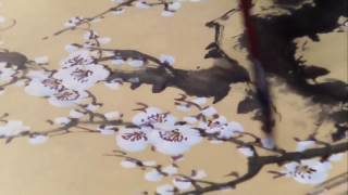 Chinese Traditional Art Cherry Blossom Paintings [upl. by Atnovart920]