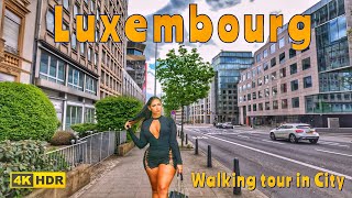 Tour in Luxembourg  one of the most luxurious city in Europe in Luxembourg 4k HDR 60fps [upl. by Ovid]