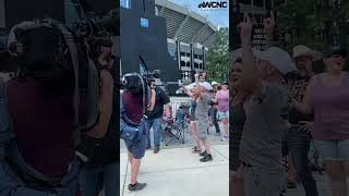 Is that Luke Combs singing with fans before his Charlotte concert shorts countrymusic lukecombs [upl. by Ardnasal]