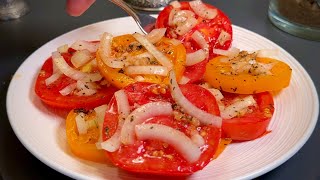 Das einfachste Rezept für leckere Tomaten 🍅 Toller Salat für jeden Tag [upl. by Dilan771]