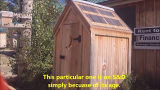 DIY  Build or Buy this 4X4 Outhouse Building Free Shipping on Pre Cut Kits [upl. by Nahor]