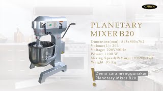 Planetary Mixer B20 Crown Horeca [upl. by Rachelle419]