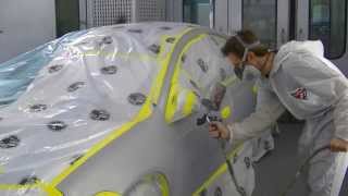 Spraying Silver Metallic Paint Base  Clear  Car Painting [upl. by Rozele760]