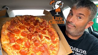 little caesars stuffed crazy crust pizza food review [upl. by Marsha]