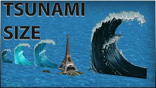 Tsunami Height Comparison 3D [upl. by Ahsakat316]