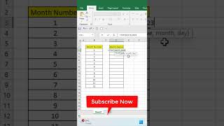 Convert Month Number to Month Name in Excel excel function [upl. by Malynda]