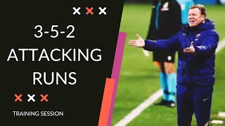 Soccer TACTICS  Attacking Runs in the 352 [upl. by Isis]