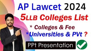 AP5LLB Colleges List202425 [upl. by Kcirret]