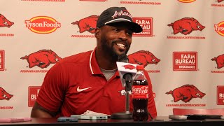 Travis Williams talks Arkansas defense in fall camp [upl. by Rucker]