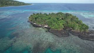 Drone Aerial video of Uman Island found within Chuuk lagoon Chuuk State [upl. by Ripley757]