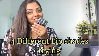 4 different Liquid lip shades trying for Dark Skin T [upl. by Atiraj255]