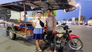 Cambodia 8 🇰🇭 2024 Outdoor Market Riding a Remorque BophaJonathansAdventureShow [upl. by Eedna]