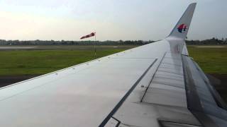 MAS B737800 Take Off At Jakarta To Kuala Lumpur 22 SEPT 2014 [upl. by Laekcim]