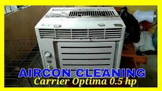 How to clean your own aircon  Carrier Optima 05 hp  step by step tutorial [upl. by Anauj]