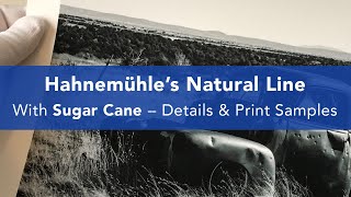 Hahnemühle Natural Photo Papers Compared Including Sugar Cane [upl. by Astra515]