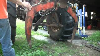 Tractor Turned into Grapple Log Skidder Massey Ferguson Super 90 Farm Tractor [upl. by Willetta]