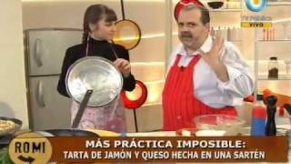 Más práctica imposible tarta de jamón y queso hecha en sartén [upl. by Egin]