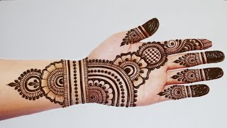 नवरात्रि स्पेशल Easy Stylish mehndi design Mehndi designs Simple Mehandi design Mehandi ka design [upl. by Inacana]