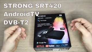 Strong SRT420  recenzja Android TV z tunerem DVBT2 4K HDR [upl. by Blunt279]