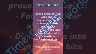 Extreme Time Management Techniques ⌚ ⏰ viral tips shorts ytshorts [upl. by Freberg]