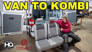 TRANSFORM YOUR VAN HOW TO FIT KOMBI SEAT AND SEAT BELTS  VW T5T6 [upl. by Hesoj130]