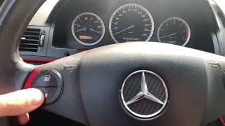 Mercedes Benz CKlasse w204 Serviceanzeige zurücksetzen Reset 4 Tasten Lenkrad Anleitung [upl. by Inol524]