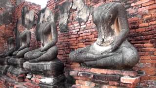 AYUTTHAYA WAT Chaiwatthanaram HD 1080 Images Drone Mavic 4K [upl. by Hcone243]