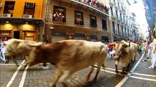 Pamplona and Running of the Bulls w GoPro Hero3 HD [upl. by Alesandrini]