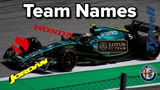 What Did Every F1 Team Used To Be Called [upl. by Harriman861]