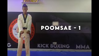 Taekwondo Poomse 1  Step by Step Demonstration poomsae taekwondo martialarts [upl. by Yerffej]