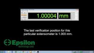 Epsilon Technology  3590VHR Extensometer Calibrator Software Demo [upl. by Vere]