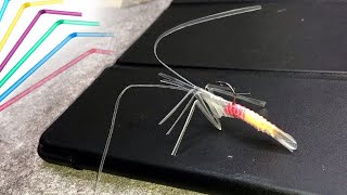 DIY straw fishing bait Shrimp lure [upl. by Sarson]